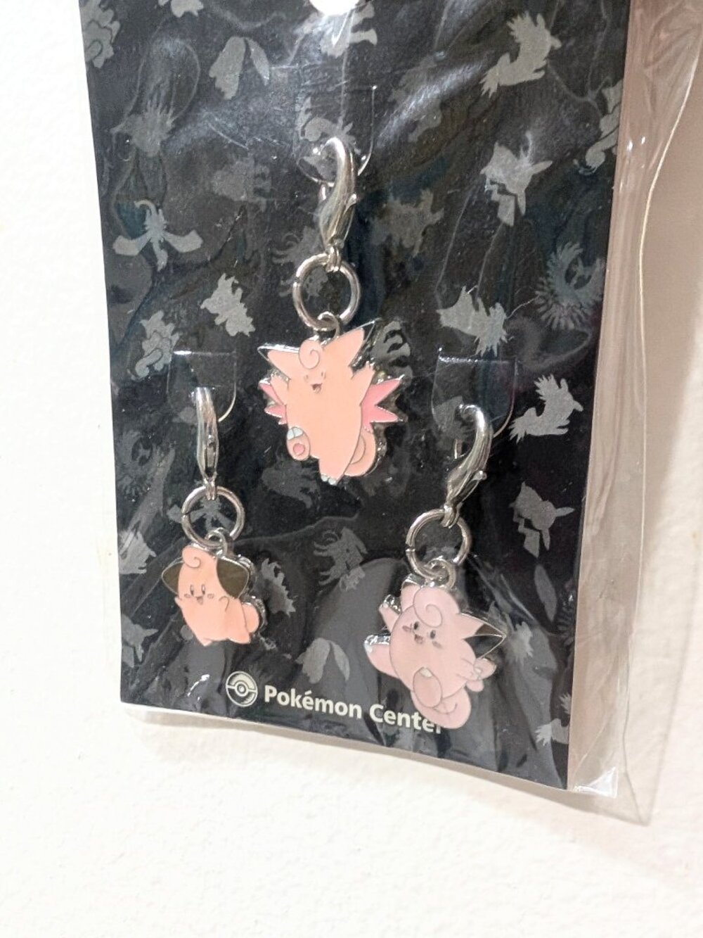 Pokemon Center Limited Metal Charm Cleffa Clefairy Clefable Set 2009 Japan